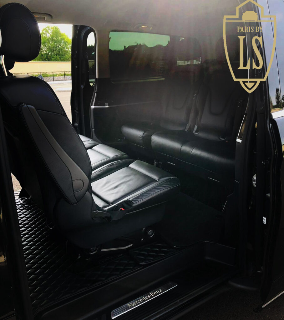 Hire a V Class with a chauffeur in paris for the day from CDG airport to Paris hotel